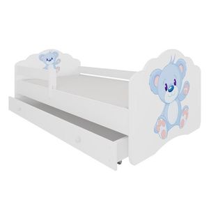 ArtAdrk Detská posteľ CASIMO | so zásuvkou a zábranou Prevedenie: Modrý macko vyobraziť