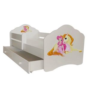 ArtAdrk Detská posteľ CASIMO | so zásuvkou a zábranou Prevedenie: Dievča s jednorožcom vyobraziť