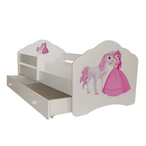 ArtAdrk Detská posteľ CASIMO | so zásuvkou a zábranou Prevedenie: Princezná s koňom vyobraziť
