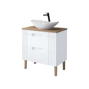 ArtCom Kúpeľňová skrinka s umývadlom a doskou FIJI White DU80/1 | 80 cm vyobraziť