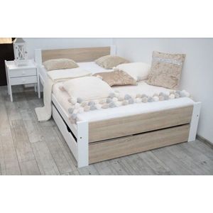 Elvisia Manželská posteľ LEA s roštom | 140 x 200 cm Farba: dub sonoma vyobraziť