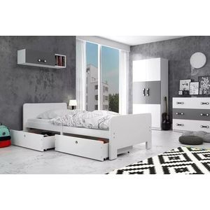 BMS Detská posteľ AREK | 80 x 200 cm farebné prevedenie: Biela / biele zásuvky vyobraziť