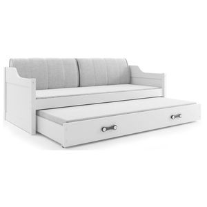 BMS Detská posteľ s prístelkou DAWID | 200x90 cm | biela/biela | zmontovaná vyobraziť