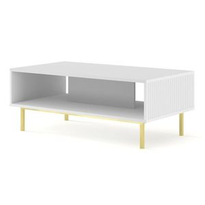 ARTBm Konferenčný stolík RAVENNA B 90 | biela matná Prevedenie: Biela matná / zlatá podnož vyobraziť