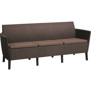 KETER Pohovka SALOMON 3 seater sofa | hnedá/tmavé podušky vyobraziť