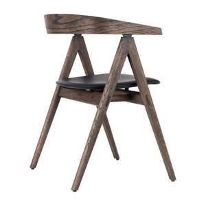 Čierna/hnedá jedálenská stolička z dubového dreva Ava – Gazzda vyobraziť