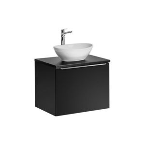 ArtCom Kúpeľňová skrinka s umývadlom a doskou SANTA FE Black DU60/2 | 60 cm vyobraziť