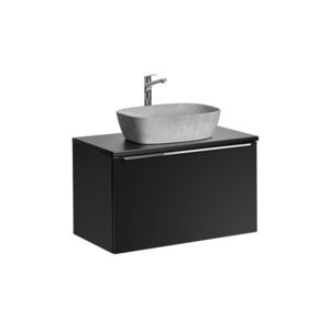 ArtCom Kúpeľňová skrinka s umývadlom a doskou SANTA FE Black DU80/1 | 80 cm vyobraziť