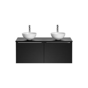 ArtCom Kúpeľňová skrinka s umývadlom a doskou SANTA FE Black DU120/1 | 120 cm vyobraziť