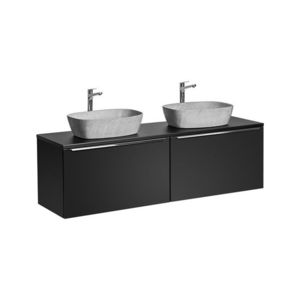 ArtCom Kúpeľňová skrinka s umývadlom a doskou SANTA FE Black DU160/1 | 160 cm vyobraziť