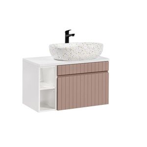 ArtCom Kúpeľňová skrinka s umývadlom a doskou ICONIC Rose DU80/1 | 80 cm vyobraziť