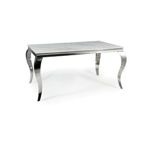 Signal Jedálenský stôl PRINCE CERAMIC | biely lesk 90 x 150 cm vyobraziť