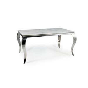 Signal Jedálenský stôl PRINCE CERAMIC | biely lesk 90 x 180 cm vyobraziť