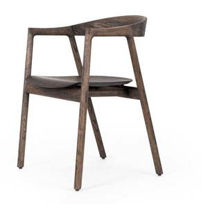 Hnedá jedálenská stolička z dubového dreva Muna – Gazzda vyobraziť