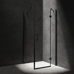 OMNIRES - MANHATTAN obdĺžnikový sprchovací kút s krídlovými dverami, 90 x 100 cm čierna mat / transparent /BLMTR/ MH9010BLTR vyobraziť