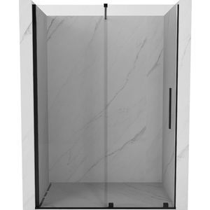 MEXEN/S - Velár posuvné sprchové dvere 130, transparent, čierna 871-130-000-01-70 vyobraziť