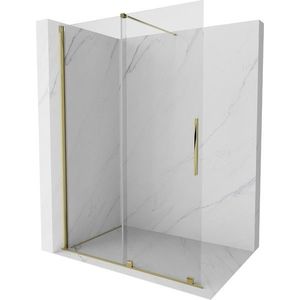 MEXEN/S - Velár posuvné sprchové dvere Walk-in 160, transparent, zlatá 871-160-000-03-50 vyobraziť