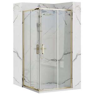 REA - Sprchovací kút PUNTO 90x90 Gold Bez sprchovej vaničky REA-K6440 vyobraziť