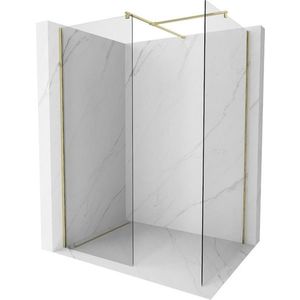 MEXEN/S - Kioto Sprchová zástena WALK-IN 110 x 110 cm, transparent, zlatá 800-110-202-50-00-110 vyobraziť