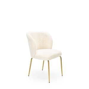 Dizajnová stolička K474 krémová/zlatá vyobraziť