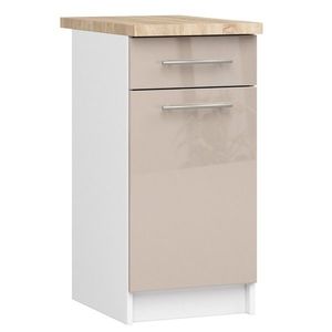 Kuchyňská skříňka Olivie S 40 cm 1D 1S bílá/cappuccino vyobraziť