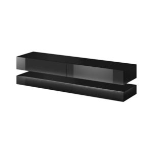 TV stolík Fly 140 cm čierny mat/čierny lesk vyobraziť