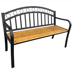 Zahradní lavička ARUM černá/jedlové dřevo vyobraziť