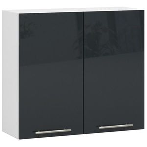Závěsná kuchyňská skříňka Olivie W 80 cm bílá/grafit vyobraziť