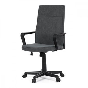 AUTRONIC KA-L607 GREY2 Kancelářská židle, černý plast, šedá látka, kolečka pro tvrdé podlahy vyobraziť