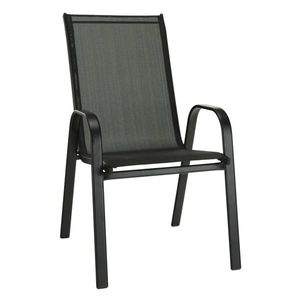 KONDELA Stohovateľná stolička, tmavosivá/čierna, ALDERA vyobraziť