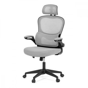 AUTRONIC KA-Y336 GREY Kancelářská židle, šedá síťovina, plastový kříž, kolečka na tvrdé podlahy vyobraziť