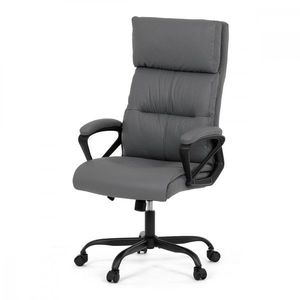 AUTRONIC KA-Y346 GREY Kancelářská židle, šedá ekokůže, taštičkové pružiny, kovový kříž, kolečka na tvrdé podlahy vyobraziť