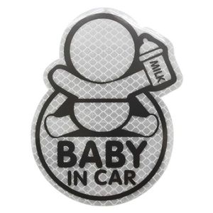 Samolepka reflexná Baby in car - strieborná vyobraziť