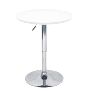 Barový stôl s nastaviteľnou výškou, biela, priemer 60 cm, BRANY 2 NEW vyobraziť
