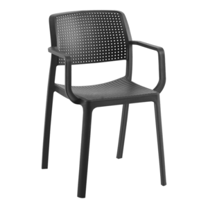 Stohovateľná stolička, čierna, DENTON vyobraziť