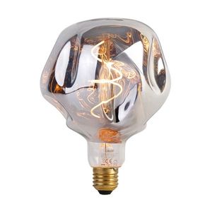 E27 stmievateľná LED lampa G125 strieborná 4W 75 lm 1800K vyobraziť