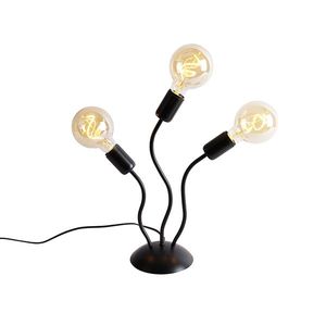 Dizajnová stolná lampa čierna 3-svetlá - Wimme vyobraziť