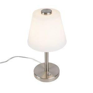 Dizajnová stolová lampa stmievateľná oceľová vrátane LED - Regno vyobraziť