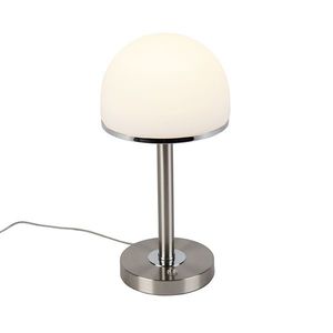 Vintage stolová lampa z ocele vrátane LED a dotyku - Bauhaus vyobraziť