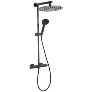 Sprchový set s termostatická trevi black vyobraziť