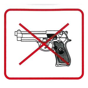 Zákaz vstupu se zbraní 110x90 mm samolepka vyobraziť