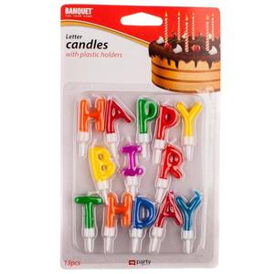 Sviečky happy birthday 13 ks vyobraziť