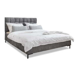 Sivá čalúnená dvojlôžková posteľ s roštom 160x200 cm Eve – Miuform vyobraziť