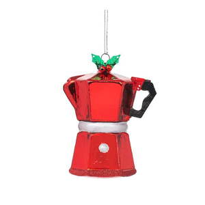 Sklenená vianočná ozdoba Coffee Pot – Sass & Belle vyobraziť