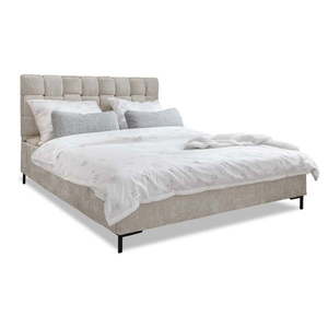 Béžová čalúnená dvojlôžková posteľ s roštom 160x200 cm Eve – Miuform vyobraziť