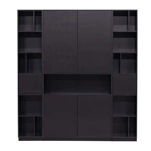 Čierna modulárna knižnica z borovicového dreva 190x210 cm Finca – WOOOD vyobraziť