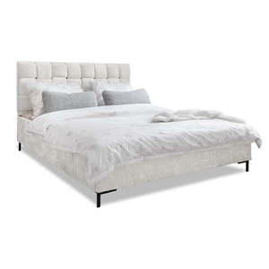 Krémovobiela čalúnená dvojlôžková posteľ s roštom 140x200 cm Eve – Miuform vyobraziť