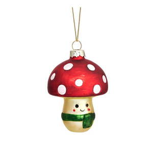 Sklenená vianočná ozdoba Happy Mushroom – Sass & Belle vyobraziť