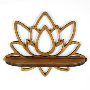 Polica v prírodnej farbe 33 cm Lotus – Kalune Design vyobraziť