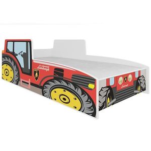 Detská Posteľ Traktor 140 červená + Matrac a Rošt vyobraziť
